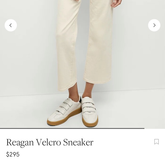 NEW *Veronica Beard* White and Black Reagan Velcro Sneakers - Size 8 - Picture 6 of 8